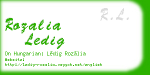 rozalia ledig business card