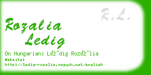 rozalia ledig business card